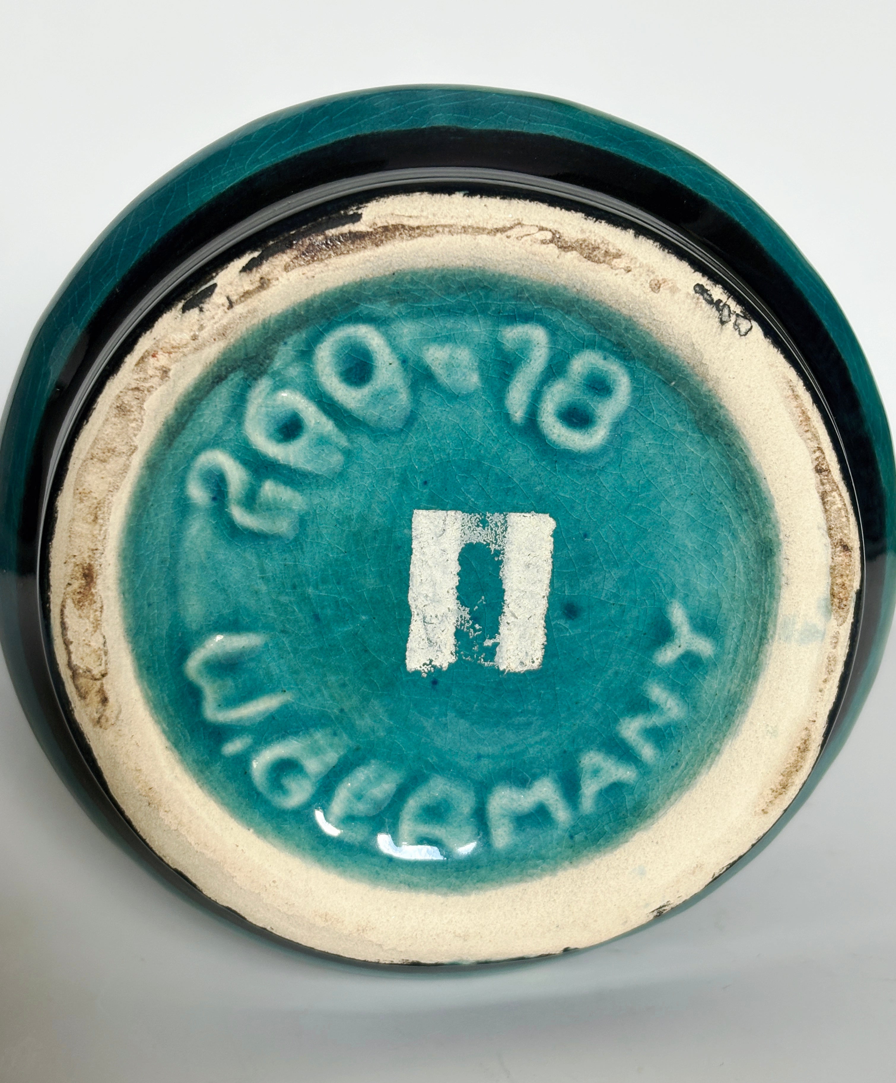 Vintage Blue Green Vase (W. Germany 200-18 mark)