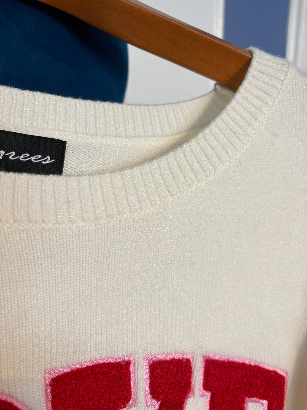 33 Degrees LOVE Varsity Sweater Women's XXL