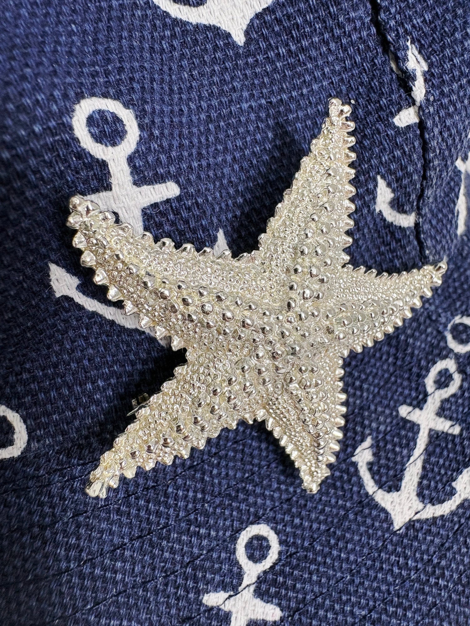 Ocean Reversible Bucket Hat with Starfish Brooch