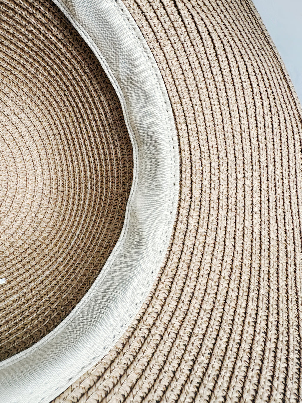Straw Sun Hat with Brooch and Bow