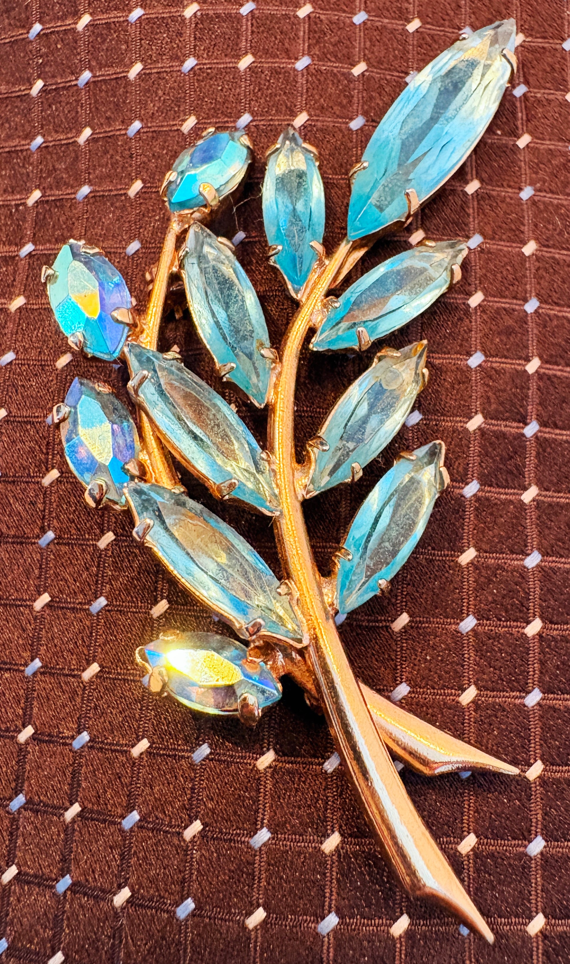 Tie with Vintage Brooches